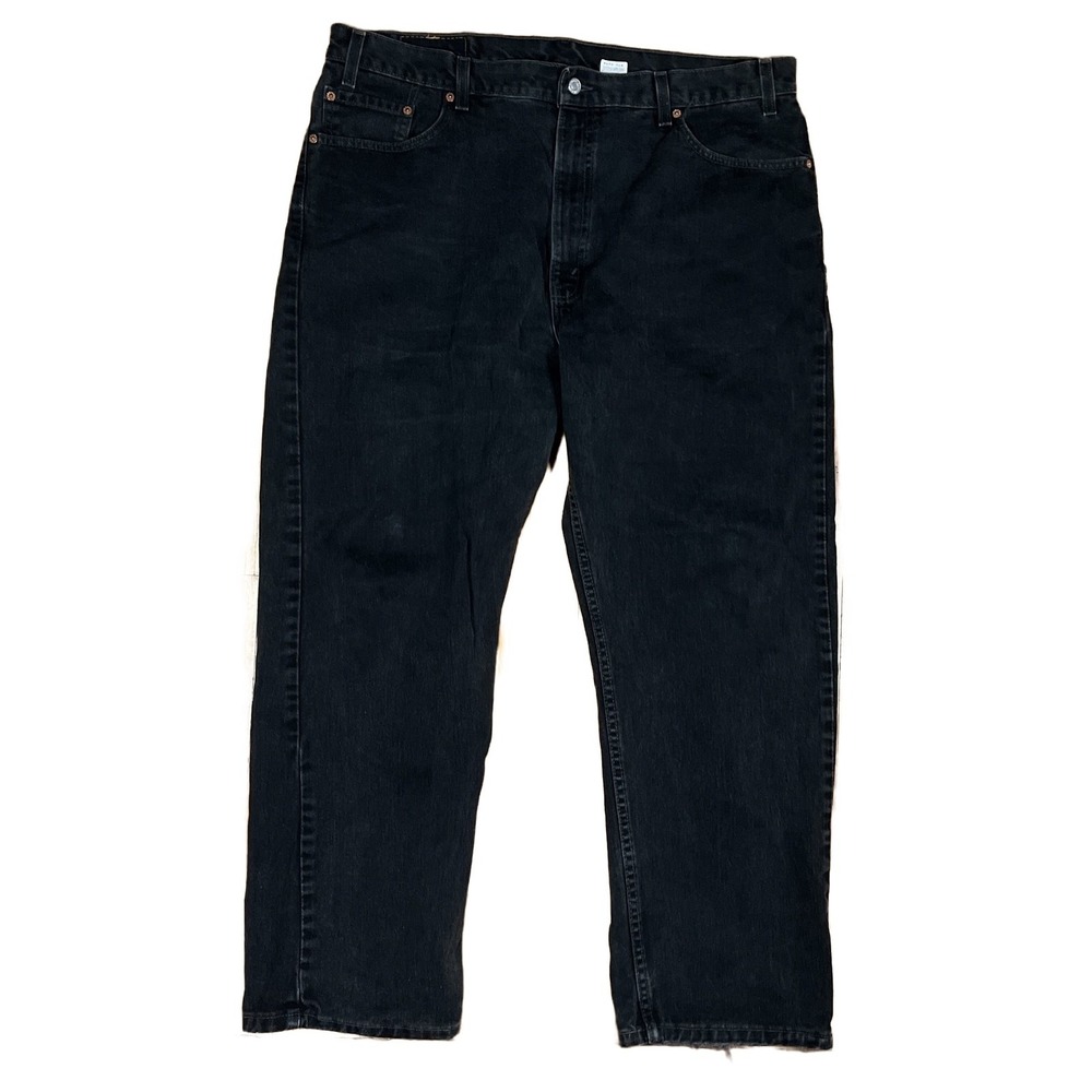 Levi's Made in USA 505 Regular Fit Straight Leg Jeans Black 41x30 Vintage